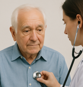 검진 받는 노인