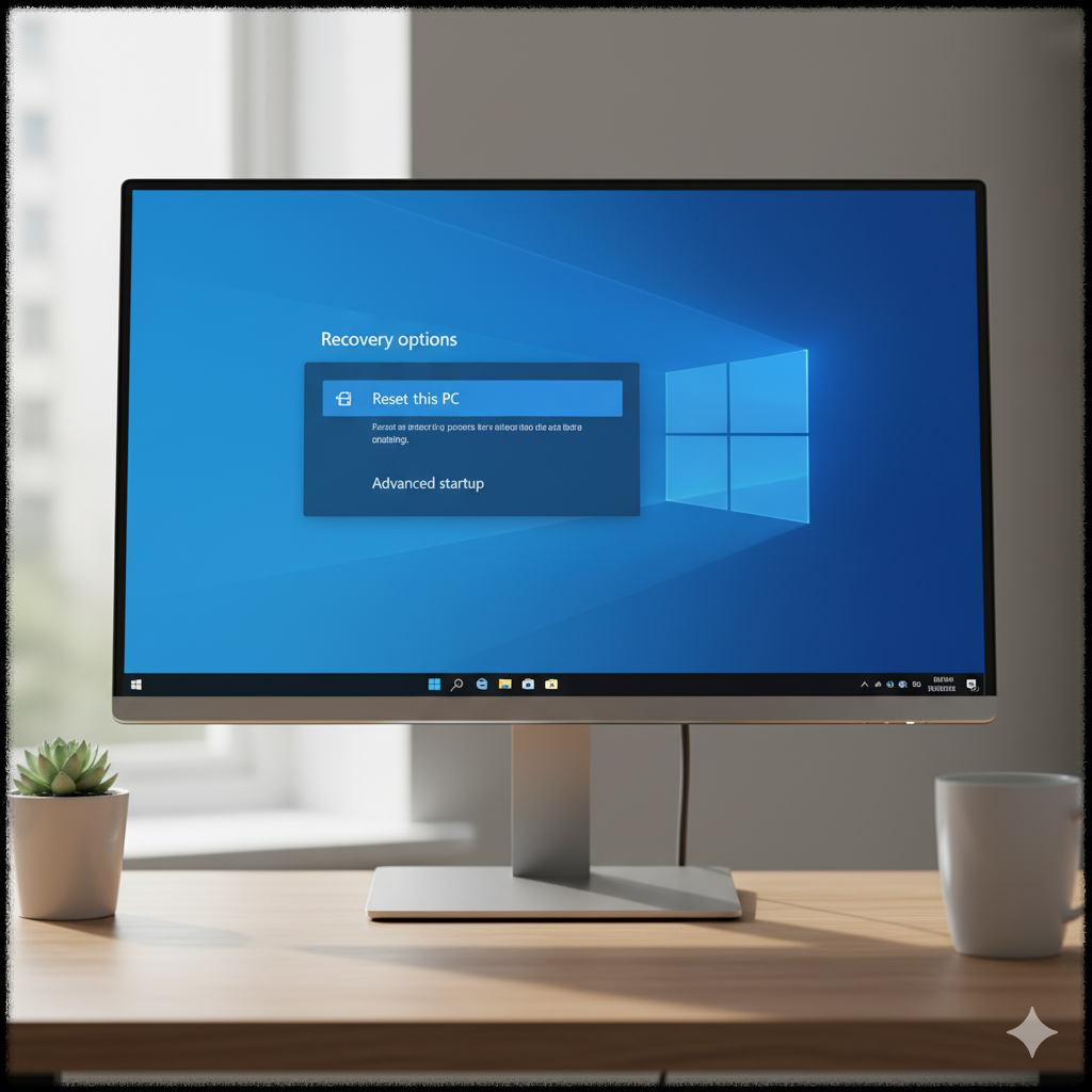 Windows 초기화 또는 복구 설정 페이지