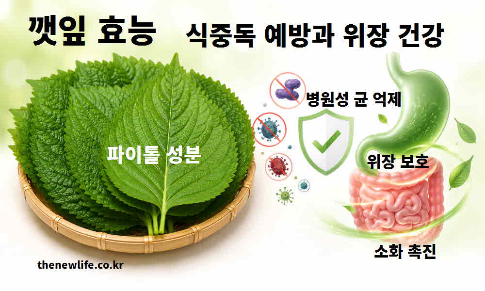깻잎 효능 식중독 예방 위장 건강