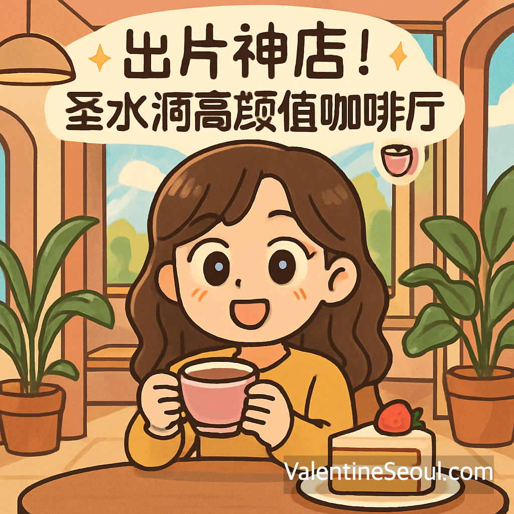 出片神店！圣水洞高颜值咖啡厅☕️💖
