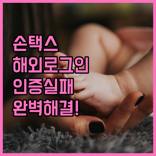 손택스 본인 확인 실패 및 해외 접속..