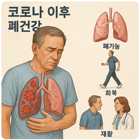코로나 이후 폐건강 이미지