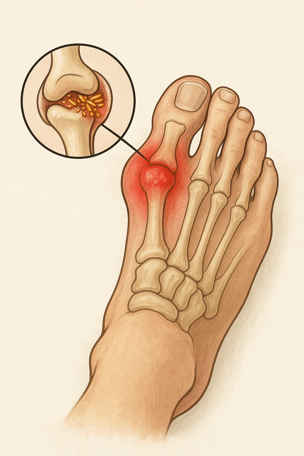 통풍 원인 증상 급성통풍