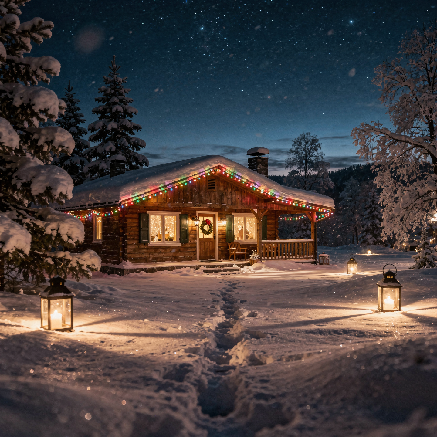 겨울밤 조용한 크리스마스 이미지