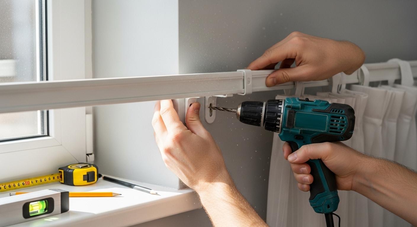 커튼 레일 설치방법