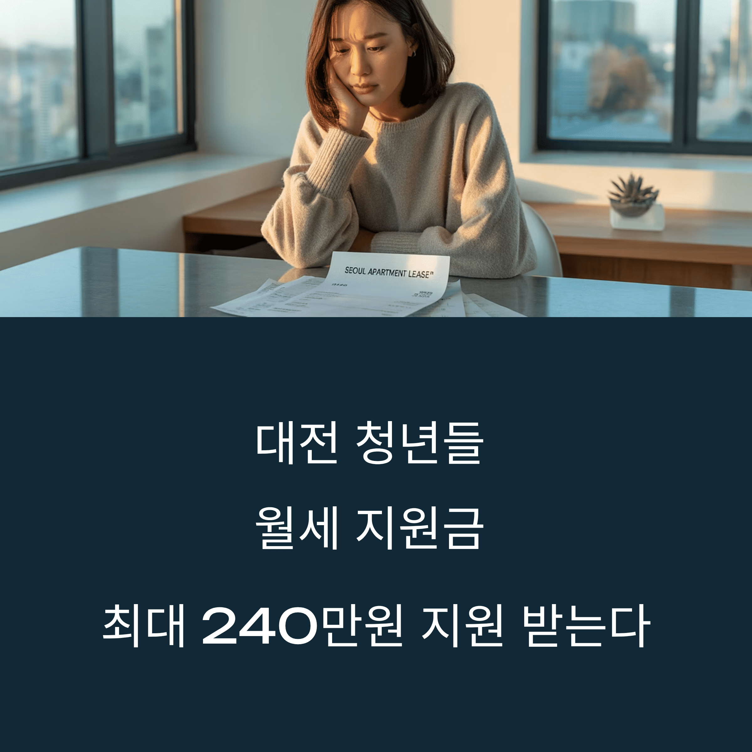 대전 청년 월세 240만원 지원받는 법