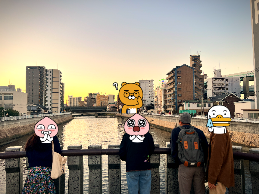 하카타역의 저녁강가 감상