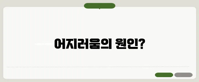 이석증 증상 어지러움증과의 관계는?