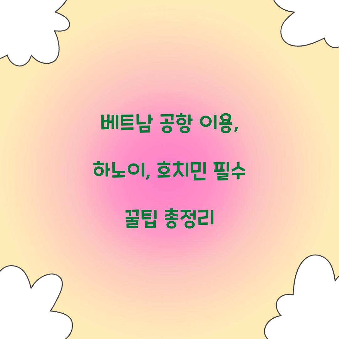 베트남 공항 이용