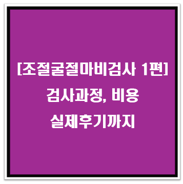 [조절굴절마비검사] 검사과정, 비용, 실제후기까지
