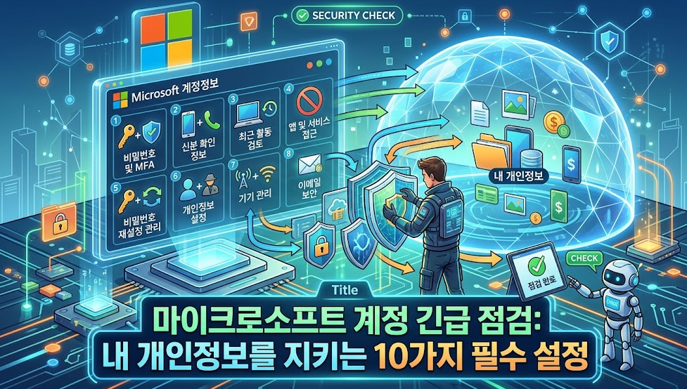 마이크로소프트 계정 긴급 점검: 내 개인정보를 지키는 10가지 필수 설정