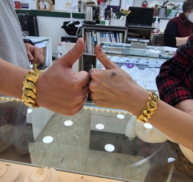 100돈-금팔찌-달인-쥬얼리아