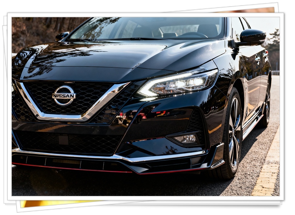 2019년 6세대 닛산 알티마 전면부 V모션 2.0 디자인 그릴