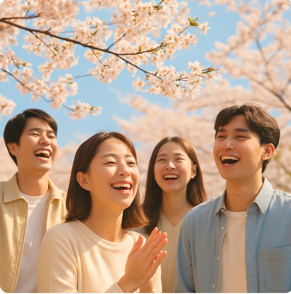 벚꽃 구경하는 사람들