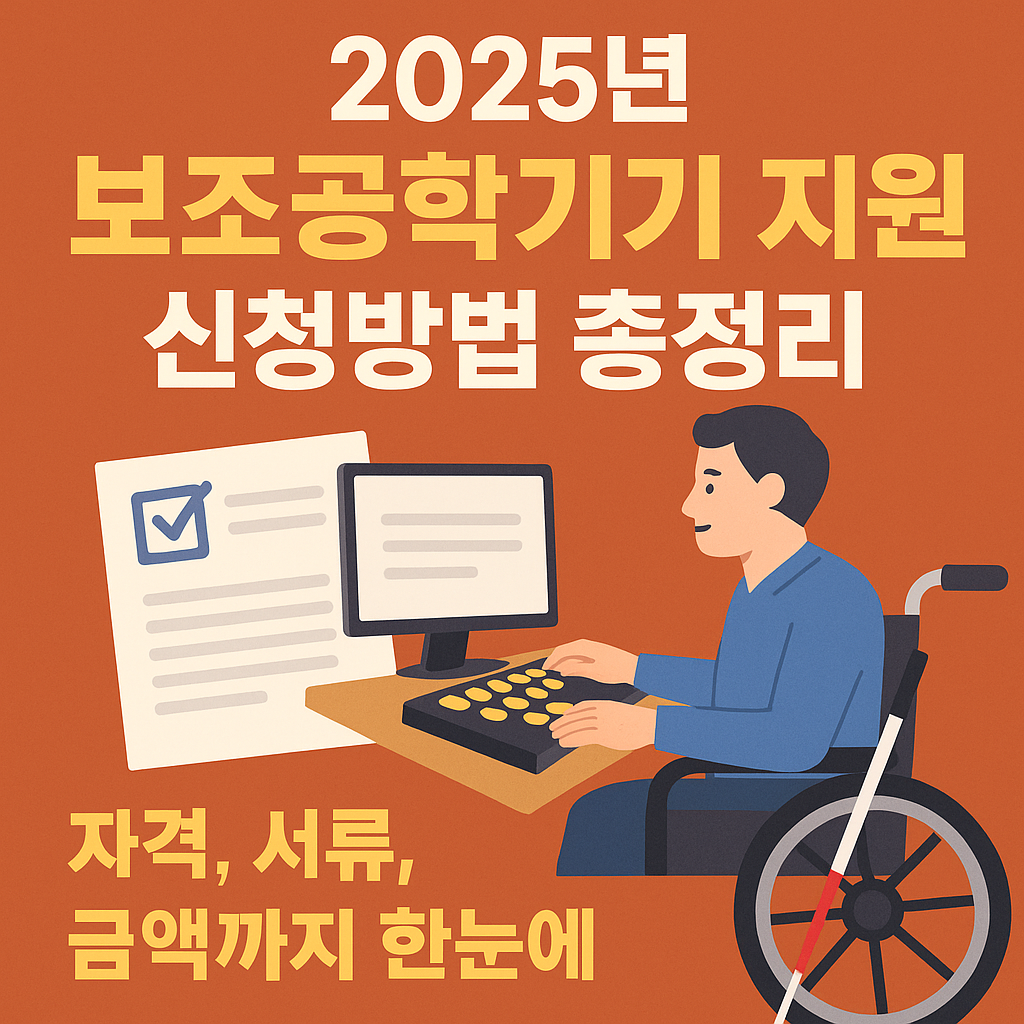2025년 보조공학기기 지원 신청방법 총정리
