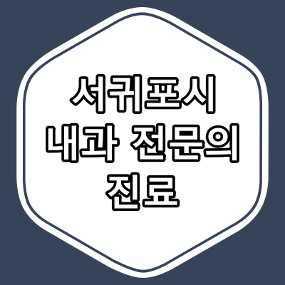 서귀포시 내과 전문의 진료 하는 동네 병원