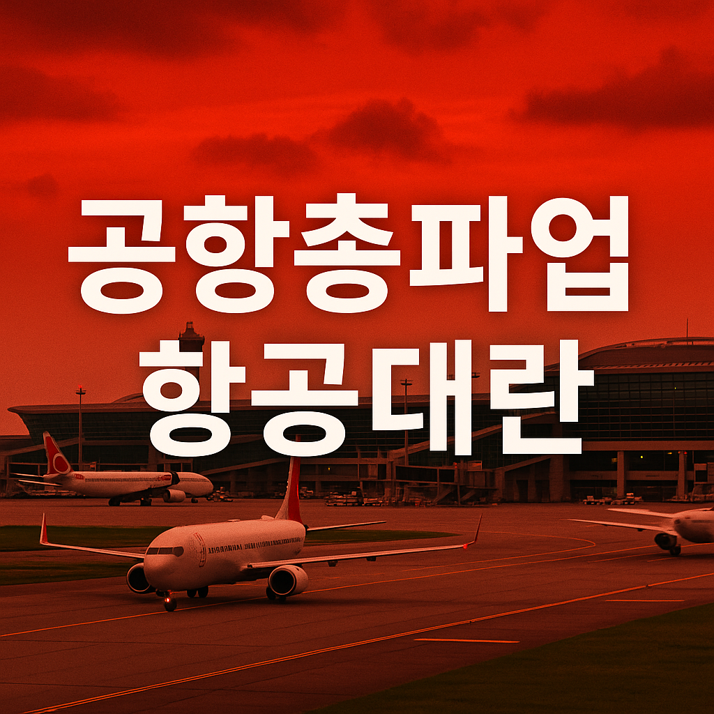 인천·김포공항총파업 예고 — 추석 연휴 항공 대란 현실화 항공권 취소·지연 대비 총정리