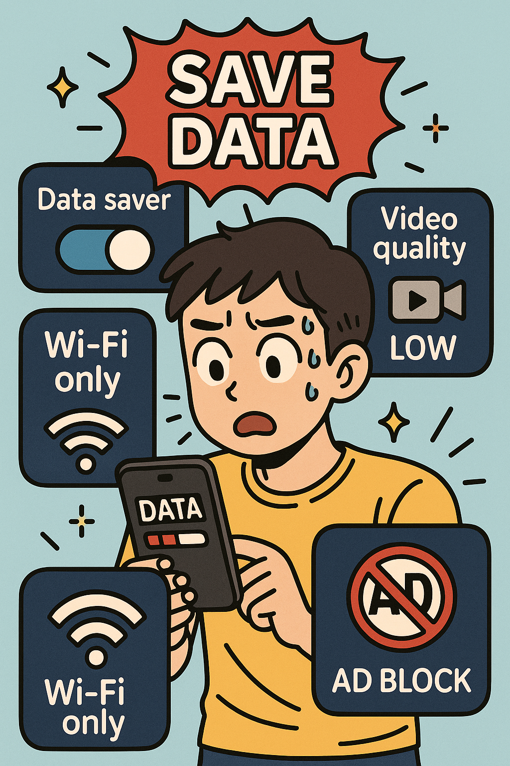 모바일 데이터 아끼는 설정