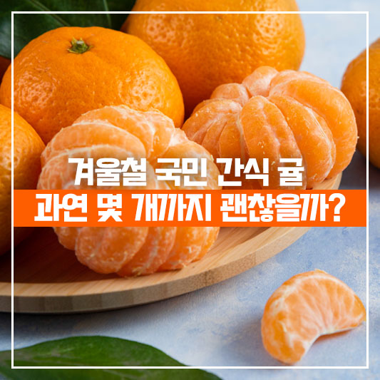 겨울철 국민 간식 귤, 과연 몇 개까지 괜찮을까? ❘ 귤 효능,권장섭취량,부작용