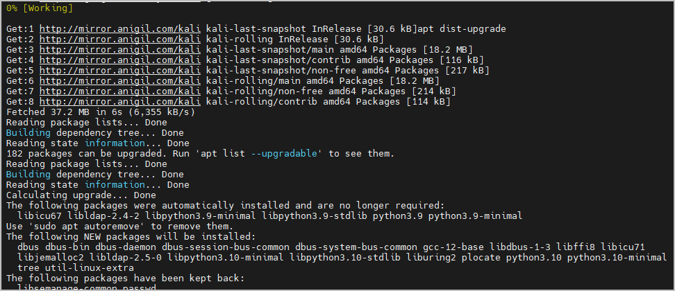 apt-get upgrade