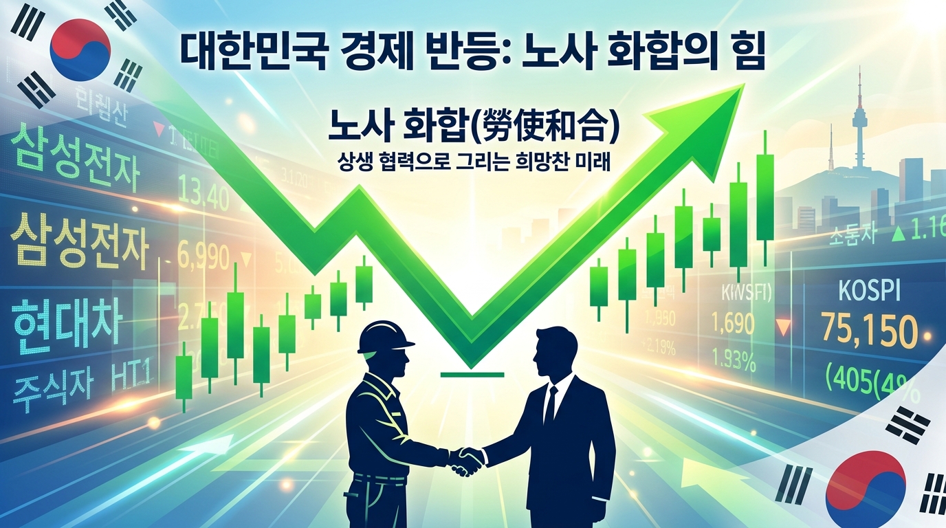 노사 합의 기대감으로 주가가 반등하는 시그널 차트