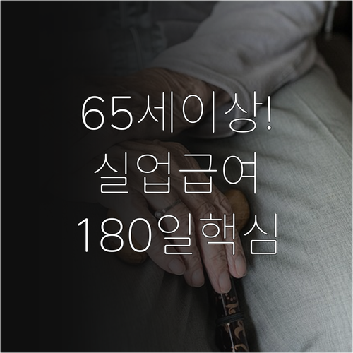 65세 이상 실업급여 피보험 단위기간..