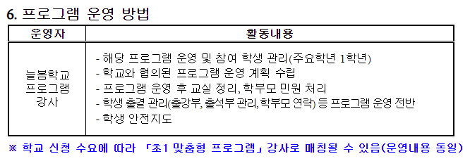 늘봄강사 프로그램