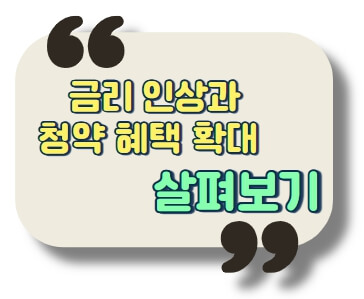 청약 금리 인상과 청약 혜택 확대