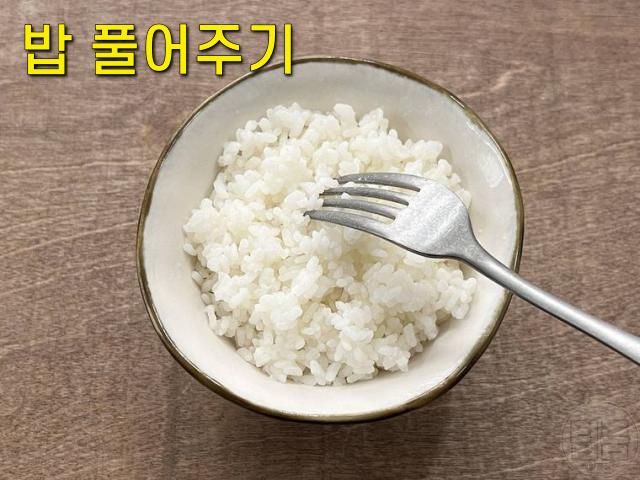 찬밥 식은밥 전자레인지 데우기 시간 갓 지은 밥