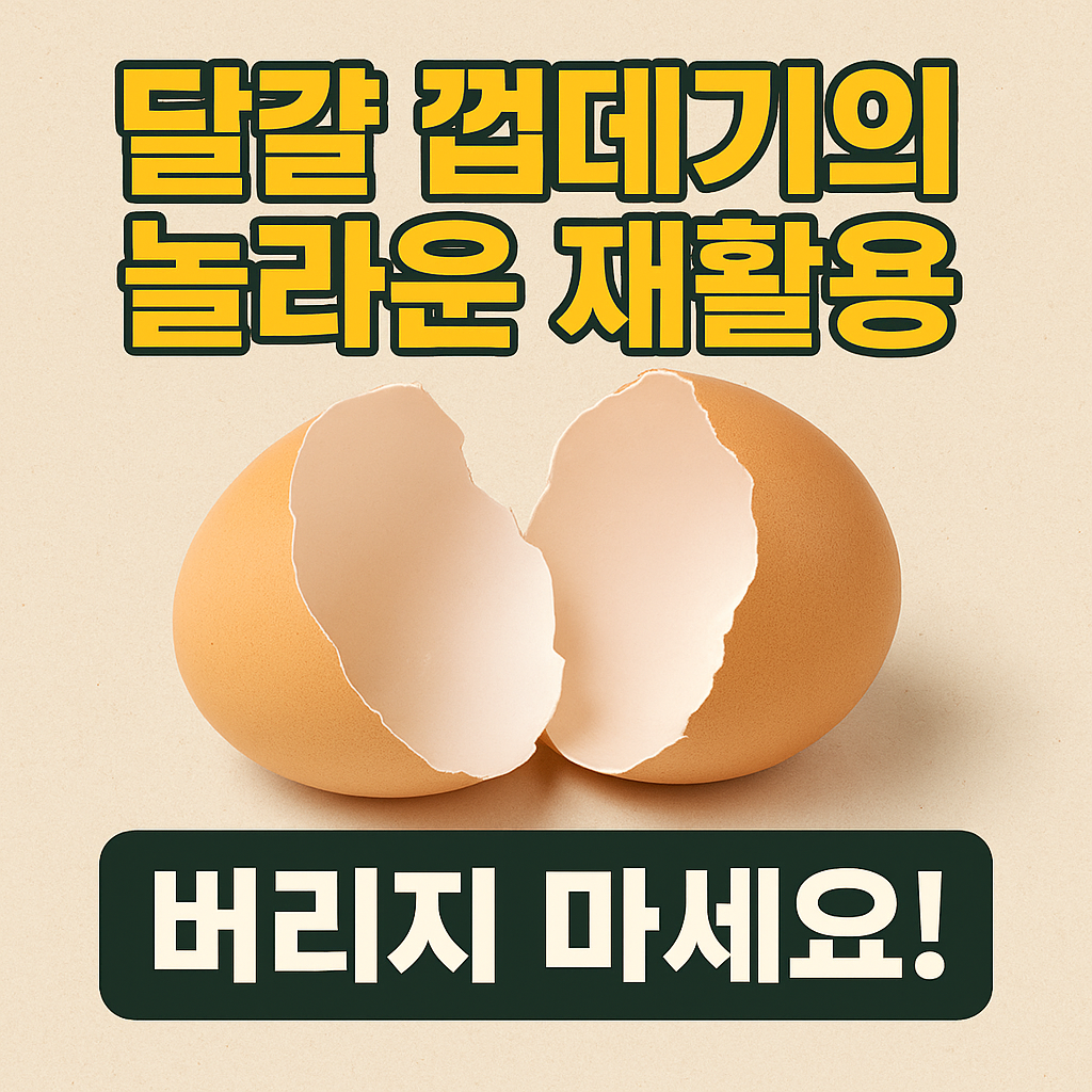 달걀 껍데기의 놀라운 재활용, 버리지 마세요!