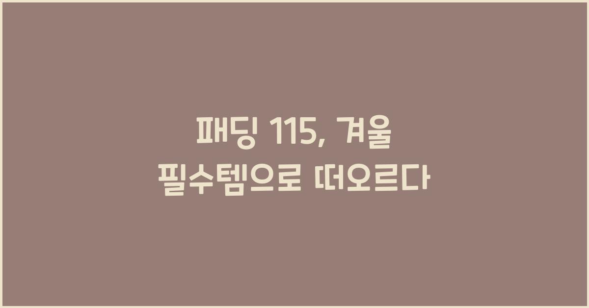 패딩 115