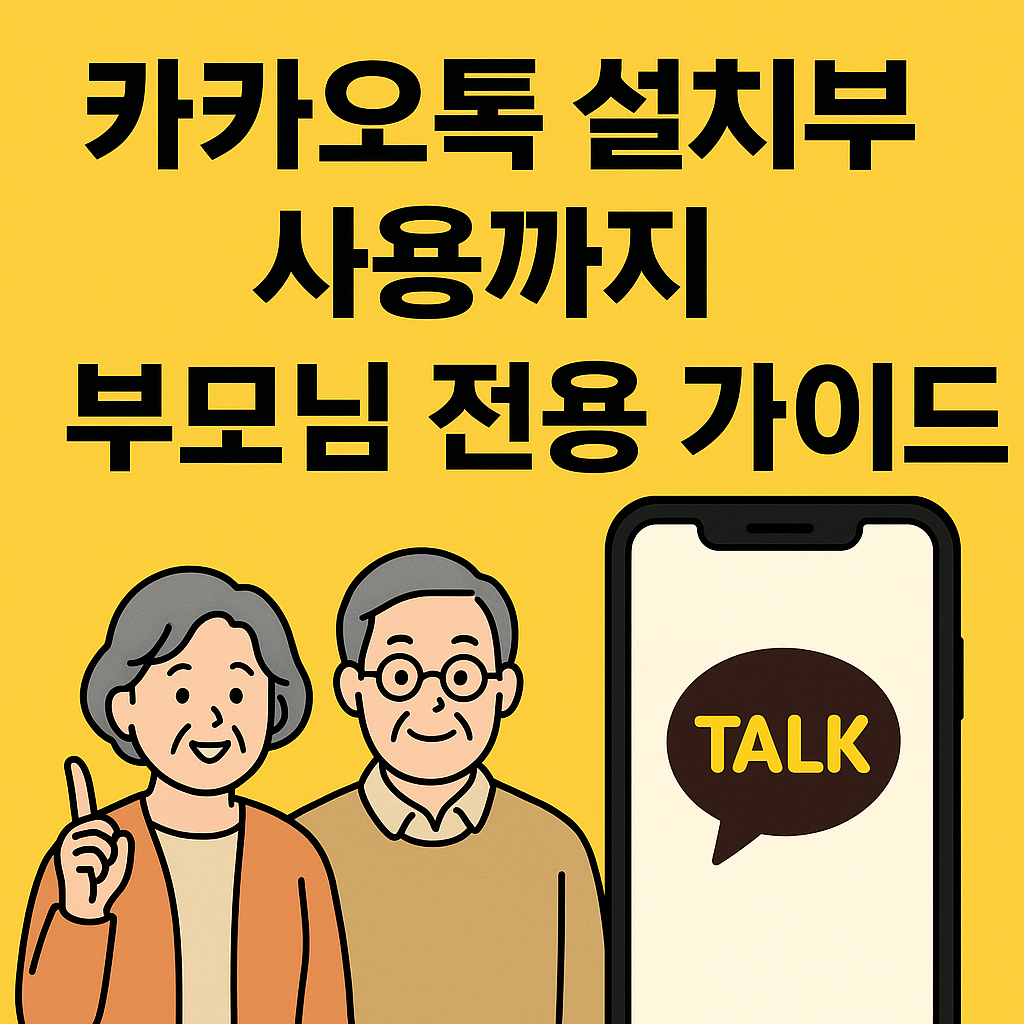 카카오톡 설치부터 사용까지, 부모님 전용 가이드