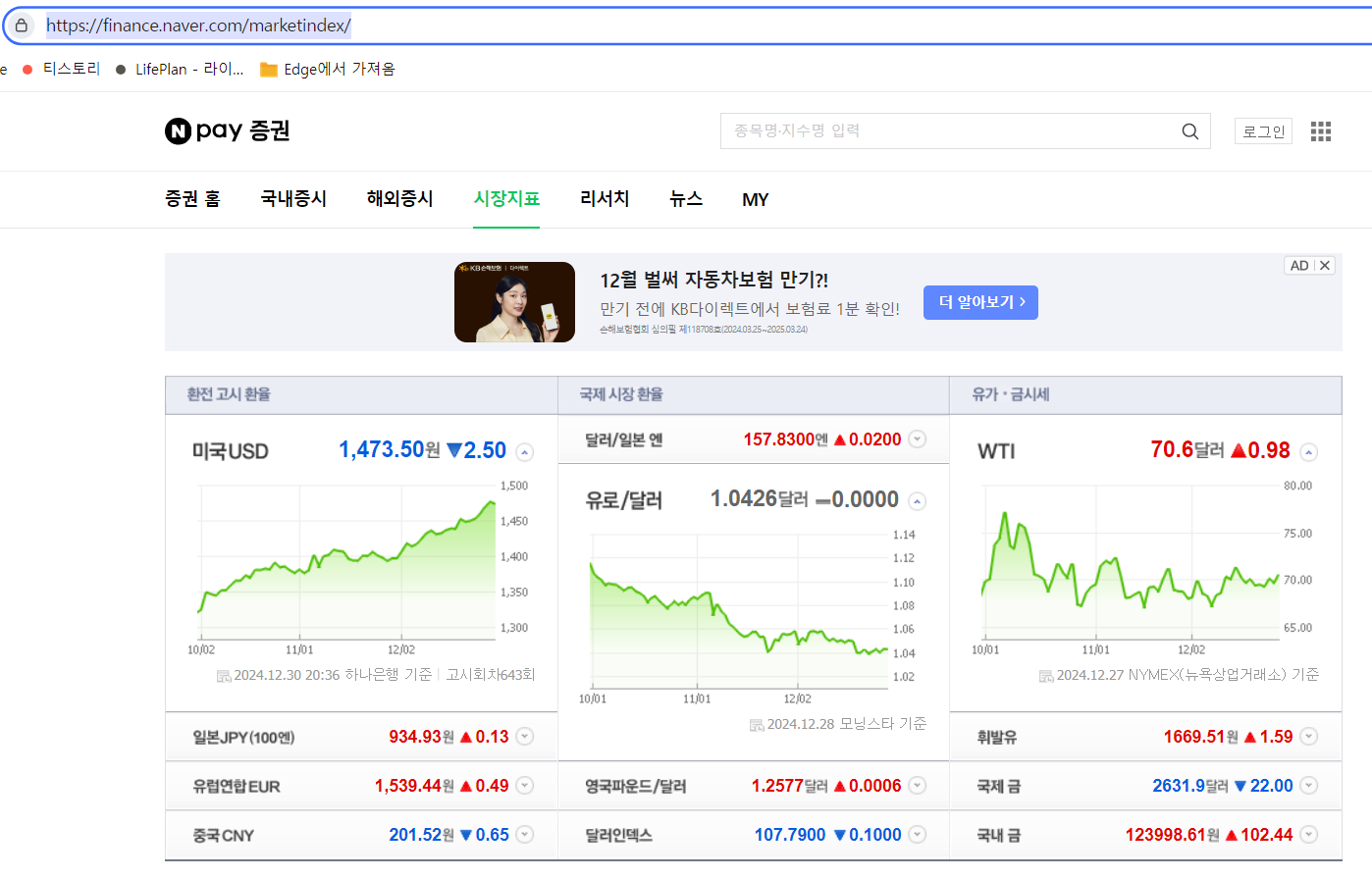 네이버 금융 환율 사이트