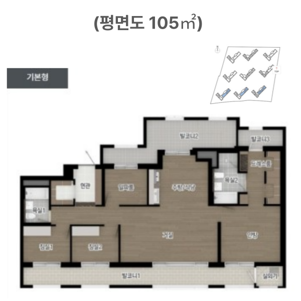 영통 아이파크캐슬 3단지 평면도