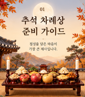 추석차례상 준비 가이드