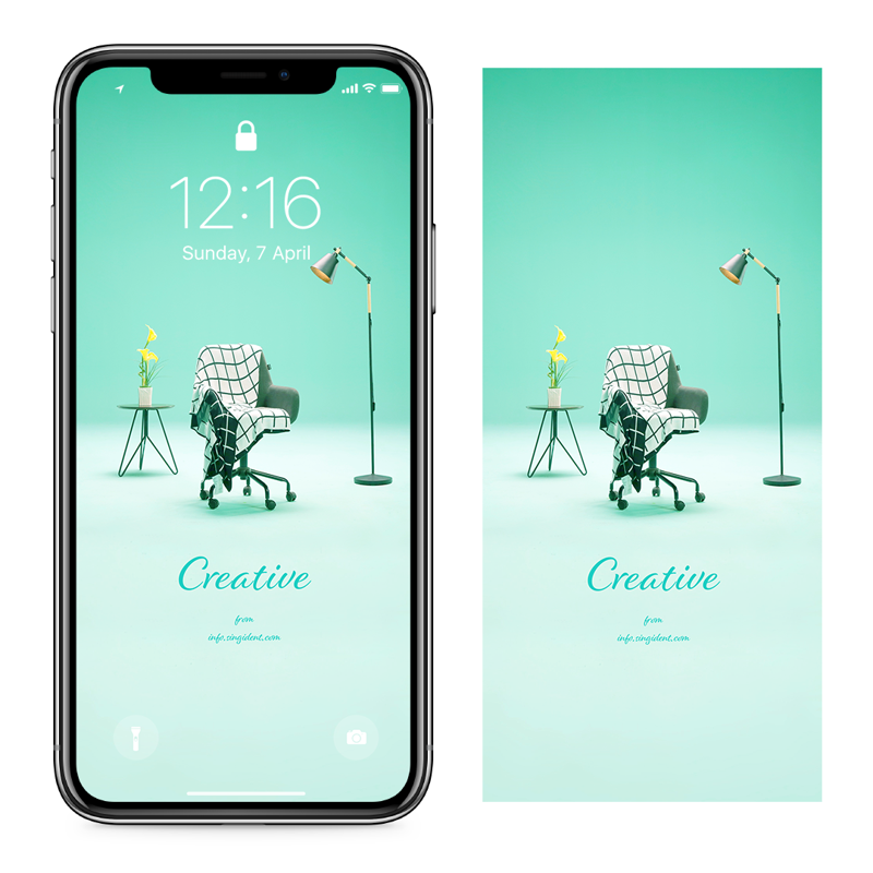 06 민트색 스튜디오 C - Creative 아이폰민트색배경화면