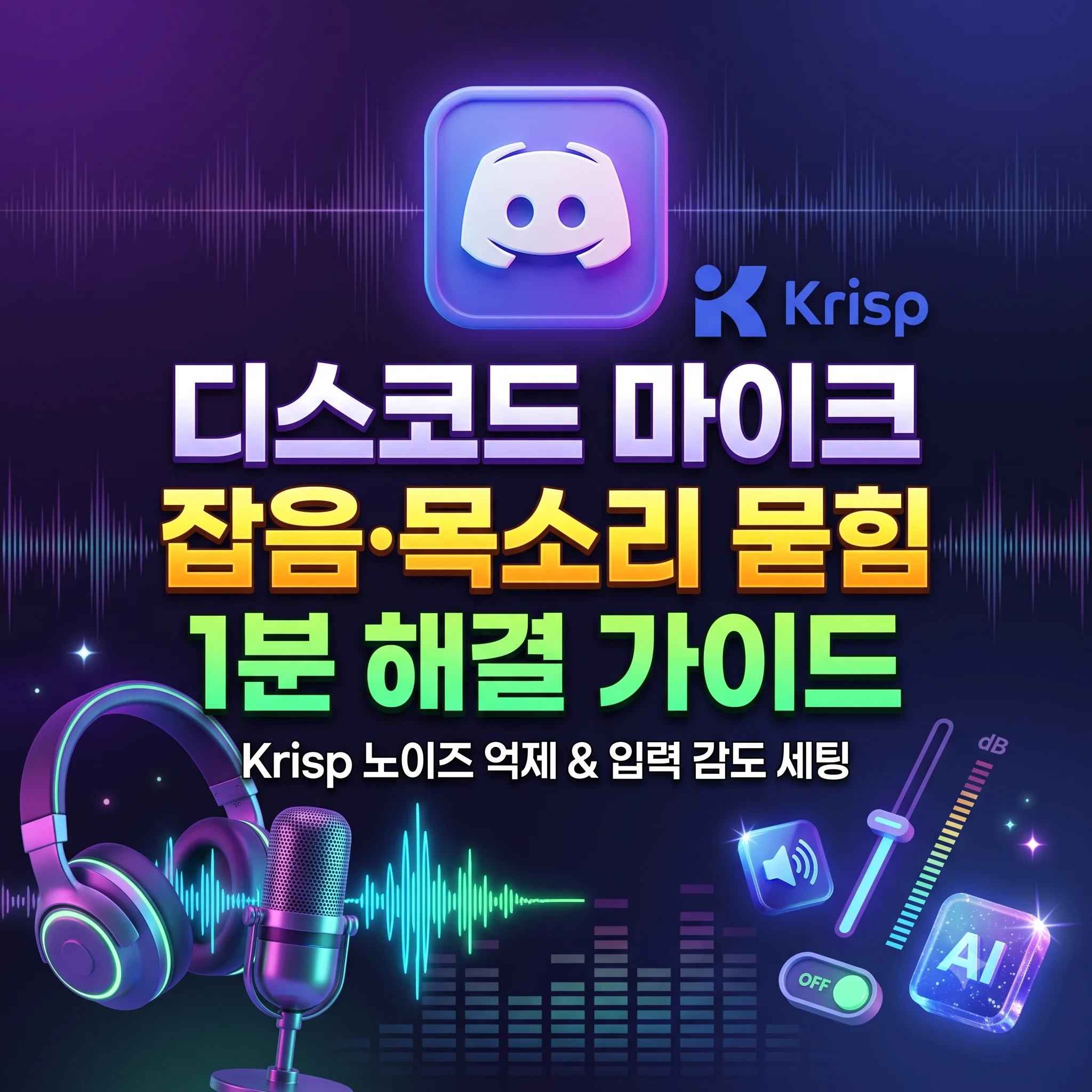 디스코드 마이크 잡음 및 음성 끊김 해결 가이드