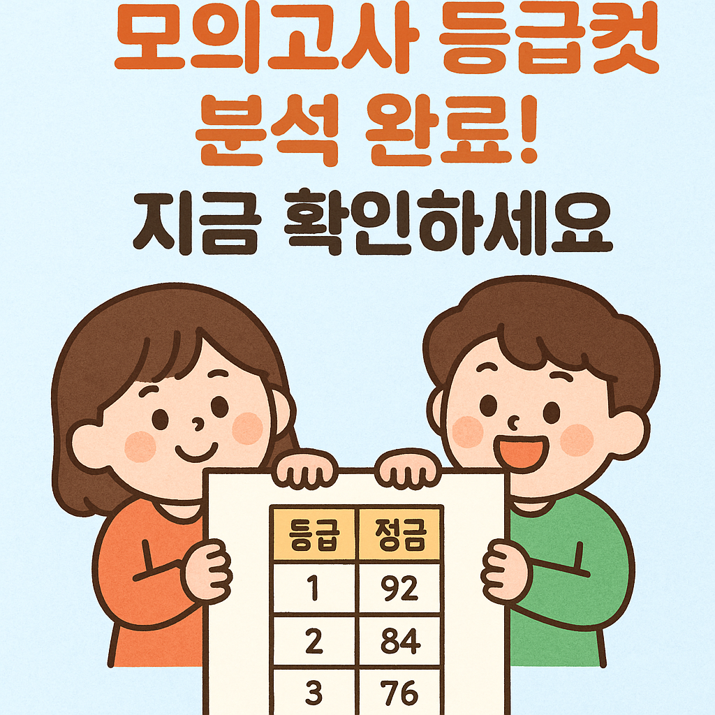 2025년 5월 모의고사 등급컷 분석 총정리 &ndash; 지금 내 성적은 어디쯤일까?