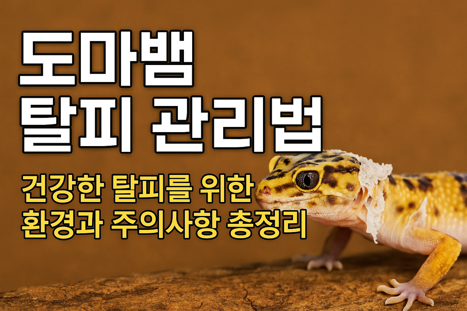 도마뱀 탈피 관리법｜건강한 탈피를 위한 환경과 주의사항 총정리 (이미지 챗지피티)