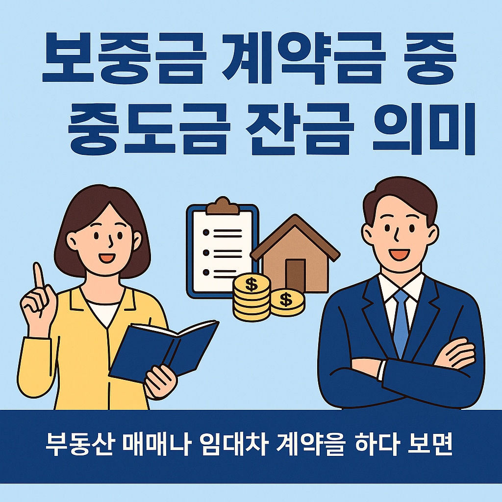[계약금, 중도금, 잔금, 보증금] 헷갈리는 부동산 대금 용어 완전 정복