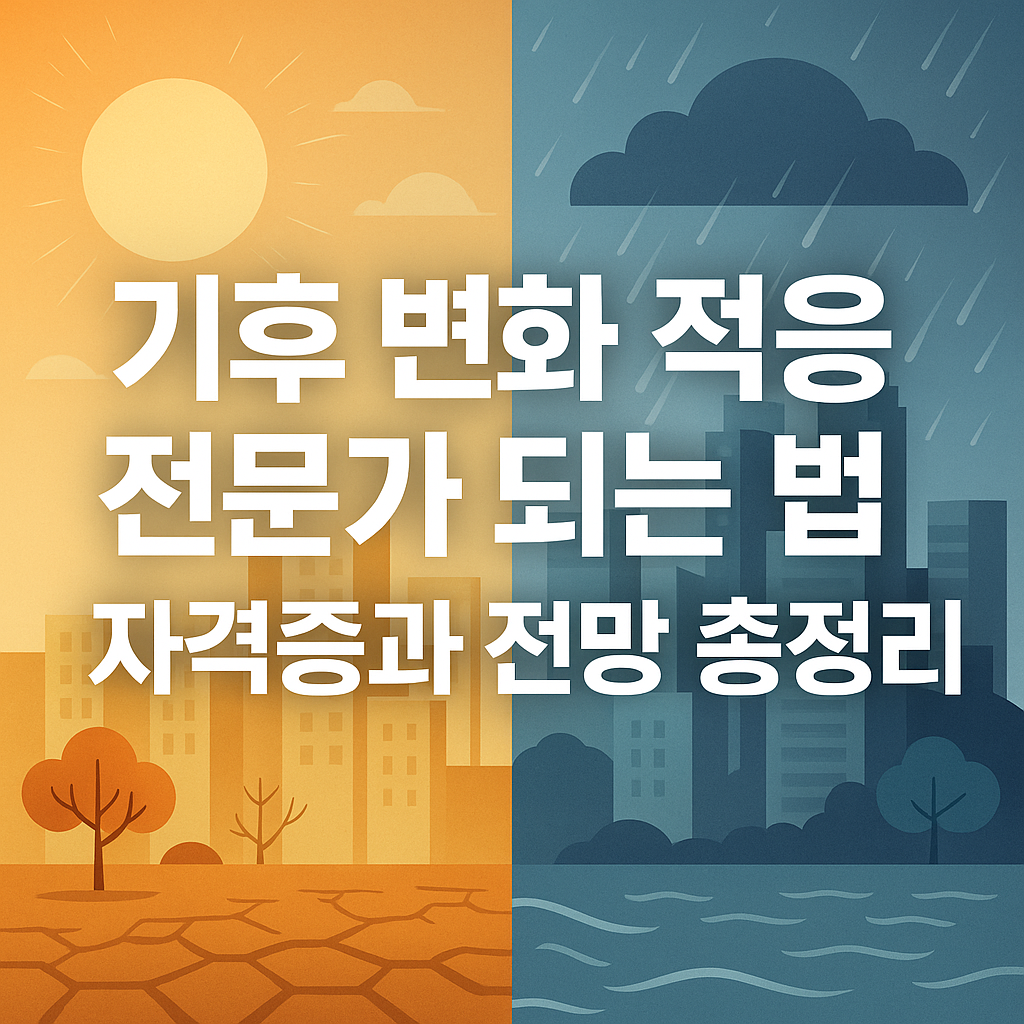 기후 변화 적응 전문가 되는 법, 자격증과 전망 총정리