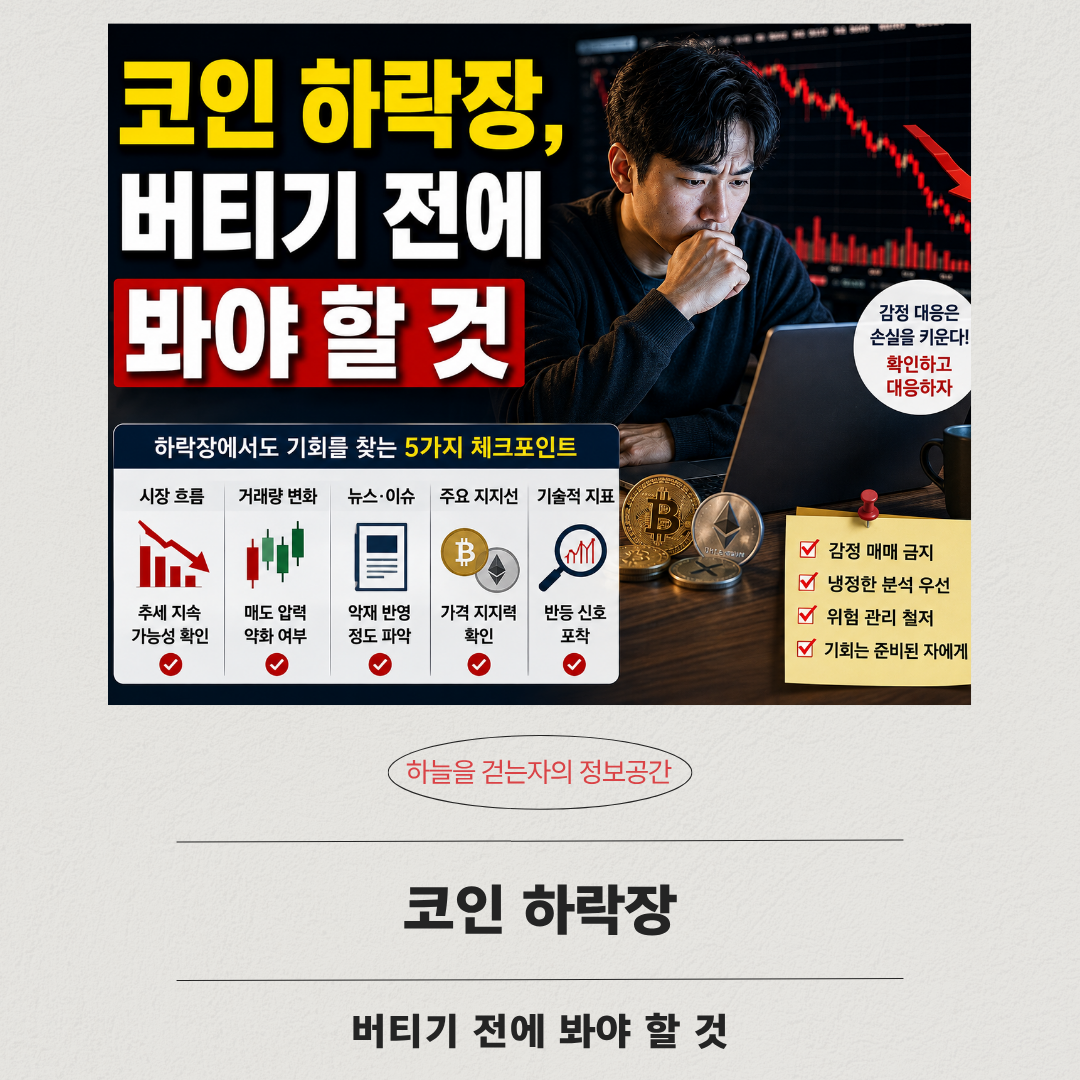 코인 하락장, 버티기 전에 봐야 할 것