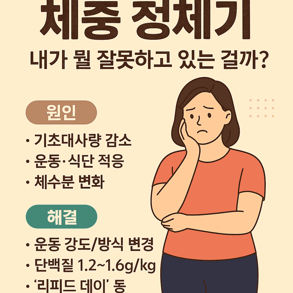 체중 정체기 원인 + 해결 방법