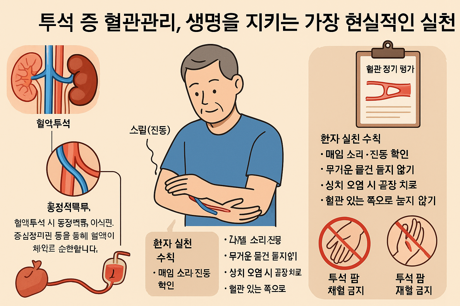 투석 중 혈관관리, 생명을 지키는 가장 현실적인 실천