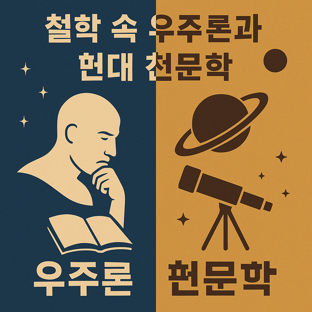 철학속 우주론과 현대 천문학 이미지