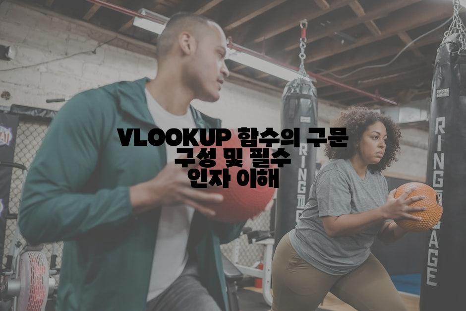 VLOOKUP 함수의 구문 구성 및 필수 인자 이해