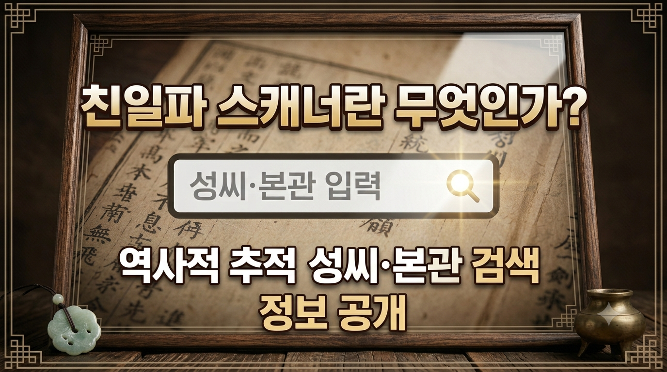친일파 스캐너란 무엇인가?