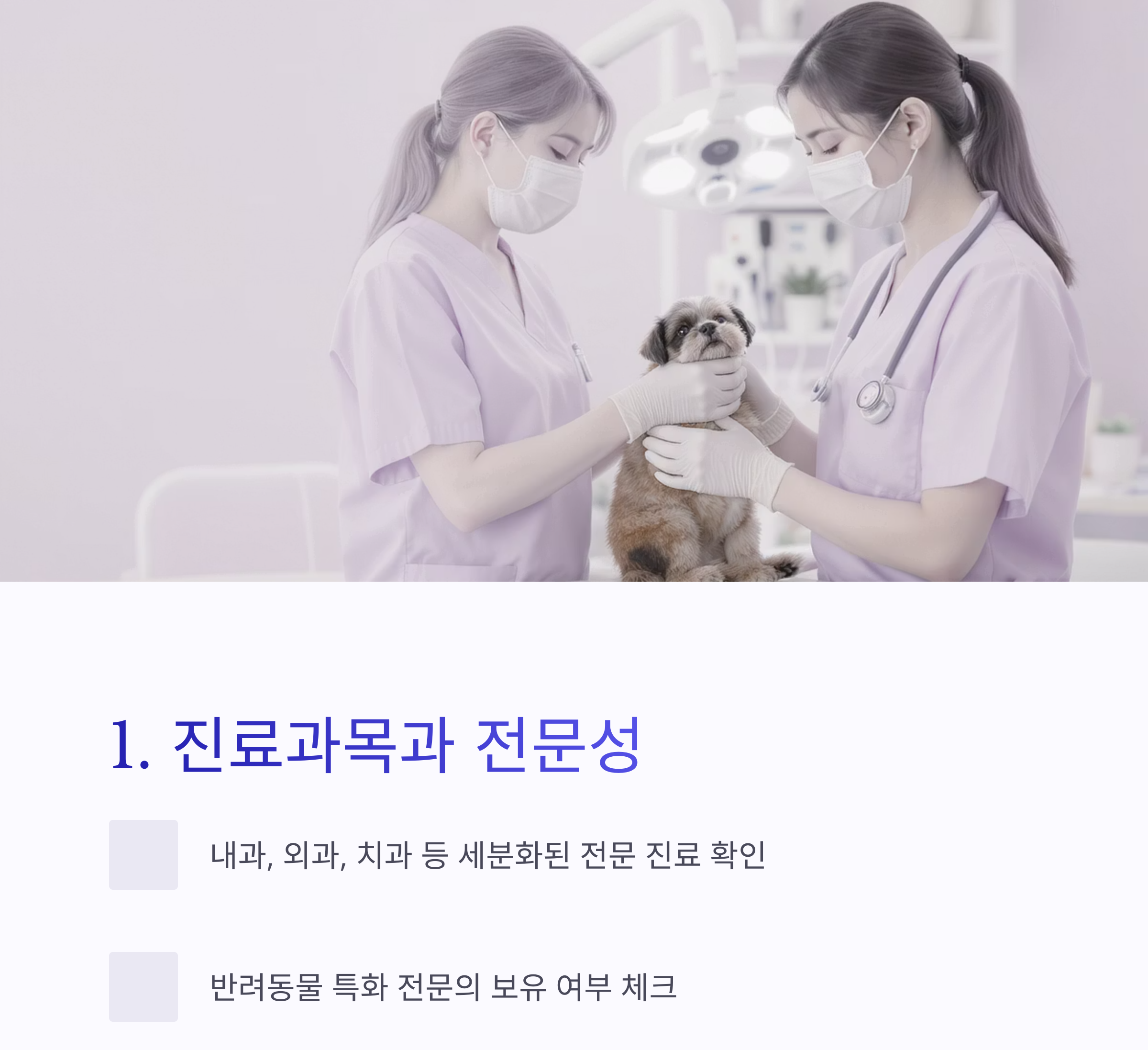 후회 없는 동물병원 선택을 위한 5가지 필수 체크포인트