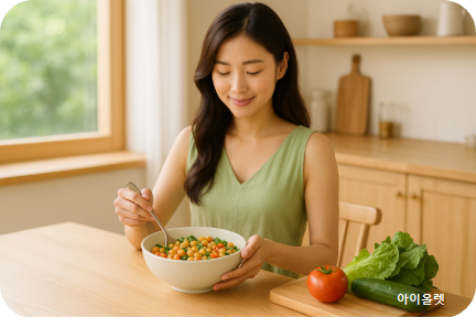 단백질 가득한 병아리콩 샐러드