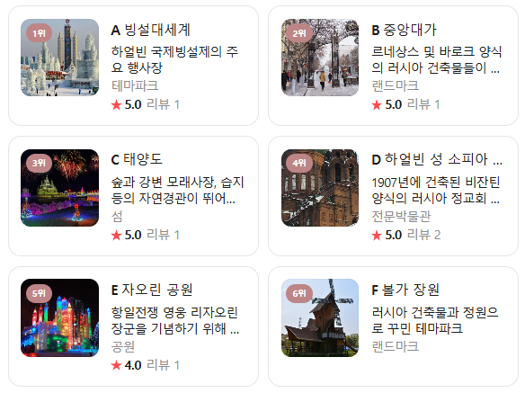 중국 하얼빈 10월 날씨 옷차림 추천 여행지